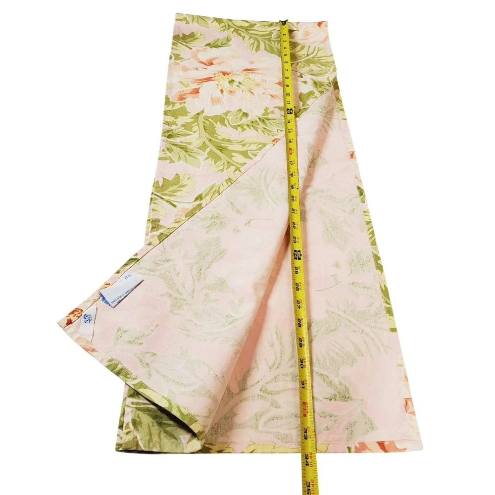 VTG April Cornell Floral Table Runner Pink Floral‎ 100% Cotton 68x13 Shabby Chic